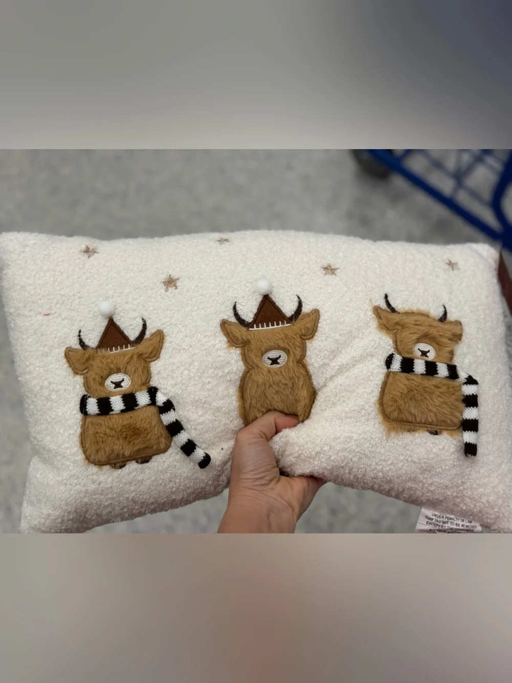 halloween trio cow pillow